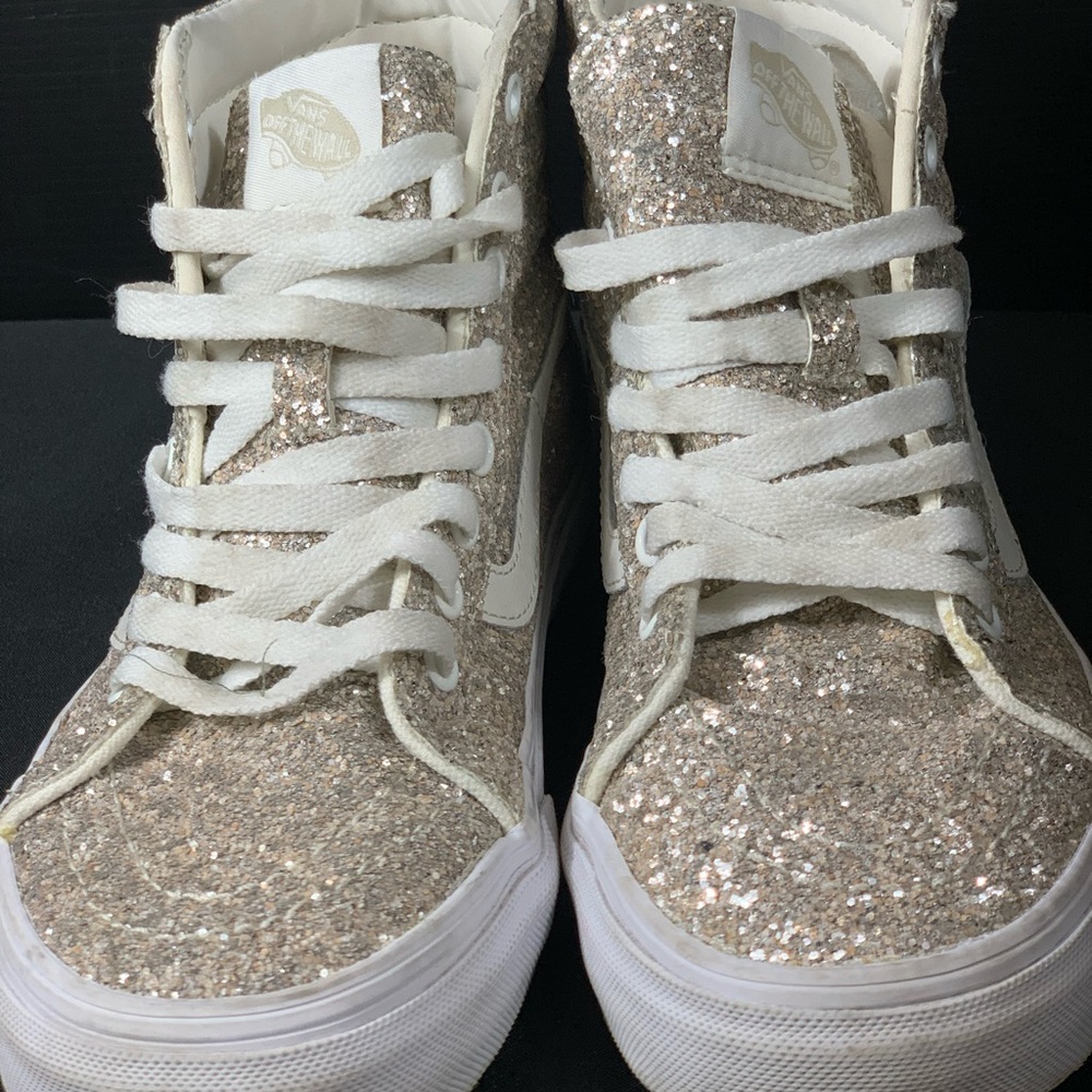 Women Vans off the wall high top Metallic color